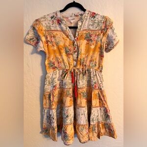 Vintage Floral Button-Up Dress